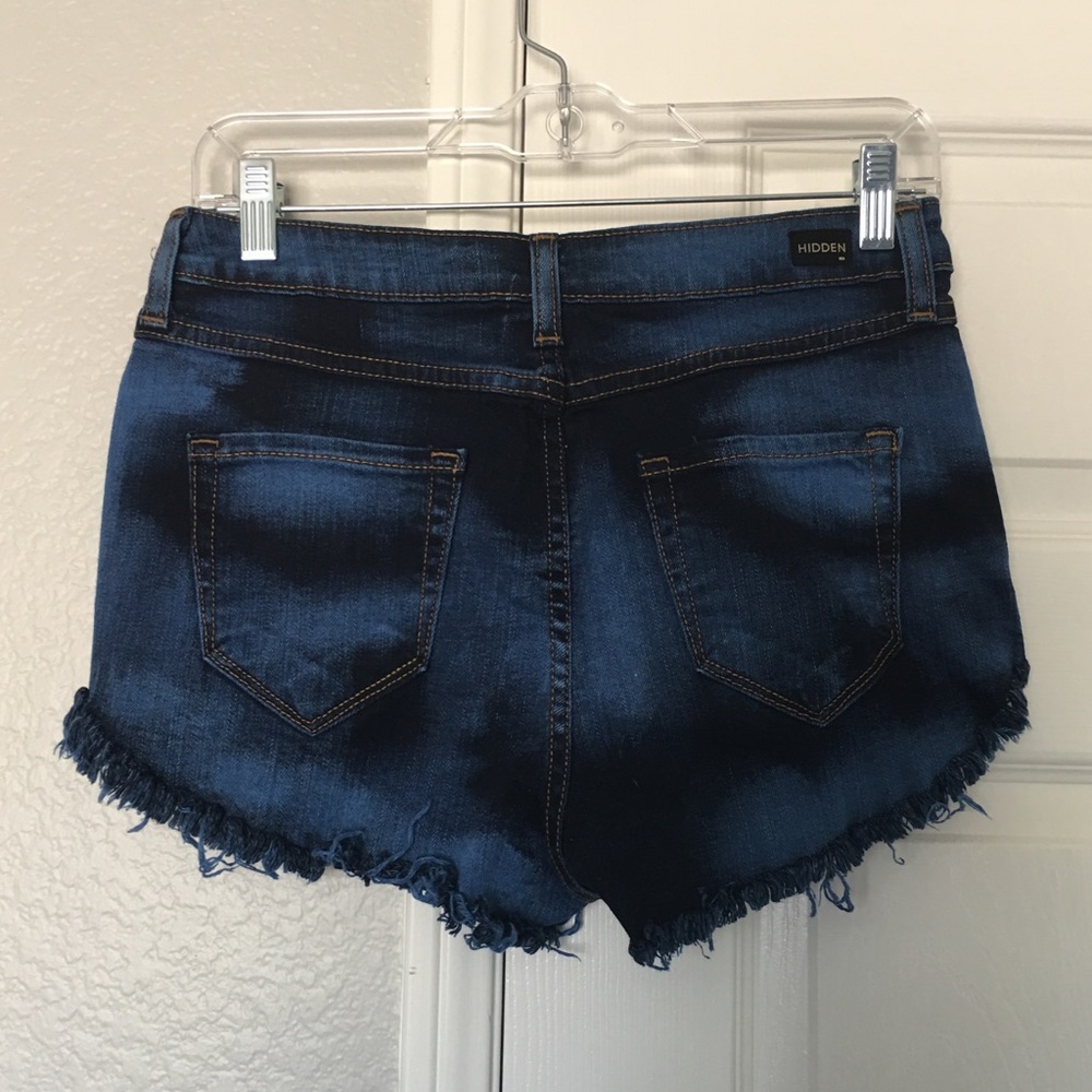 NEW Blue Dyed Denim Shorts - Picture 2 of 2